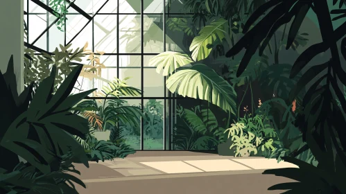 Indoor Garden Oasis with Sunlight