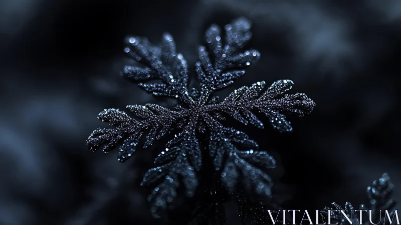 Intricate Snowflake Macro AI Image