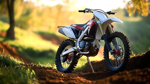 Dirt Bike on a Sunny Trail