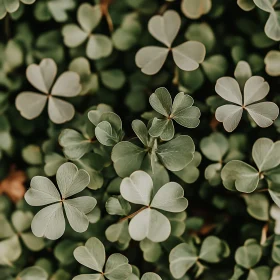 Detailed Clover Leaf Cluster in Vibrant Green