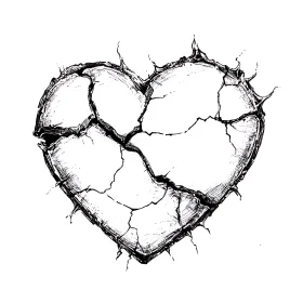 Fragmented Heart Drawing