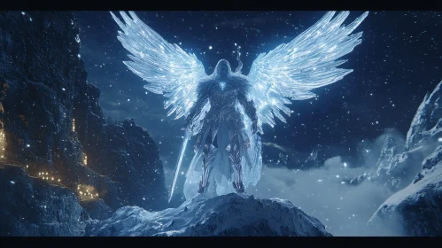 Celestial Warrior on Snowy Peak