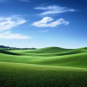 Lush Green Field Landscape