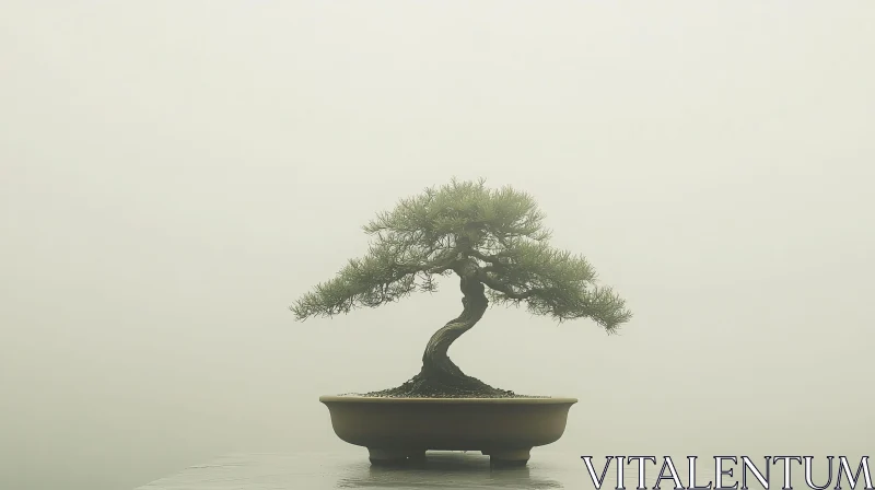 Zen Bonsai: A Study in Tranquility AI Image