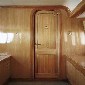 Elegant Wood Paneling and Door