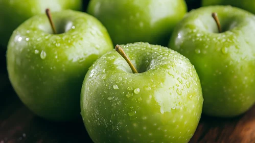 Close-Up of Fresh Green Apples