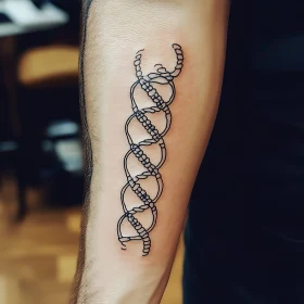 Scientific DNA Tattoo on Forearm