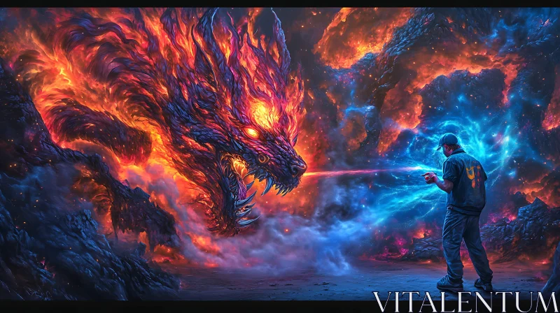 Energy clash with Dragon AI Image