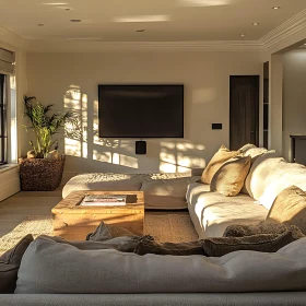 Warm Sunlight in Modern Interior