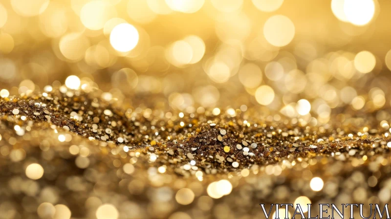 AI ART Sparkling Gold Glitter Close-up | Glamorous Image for New Year's Eve Party or Wedding