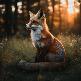 Red Fox in Golden Light