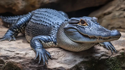Resting Alligator Close-up
