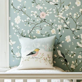 Pastel Bird and Blossom Interior Design