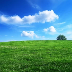 Lush Green Field Landscape Photography