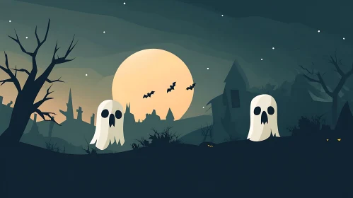 Halloween Night Scene