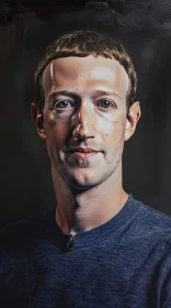 Mark Zuckerberg Expressive Portrait