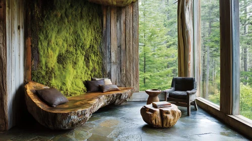 Nature-Inspired Interior Design with Wooden Elements