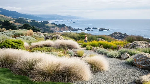 Pacific Ocean View from Coastal Garden