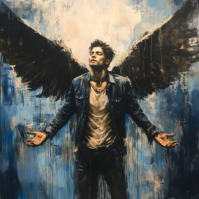 Angel in Denim Jacket Artwork