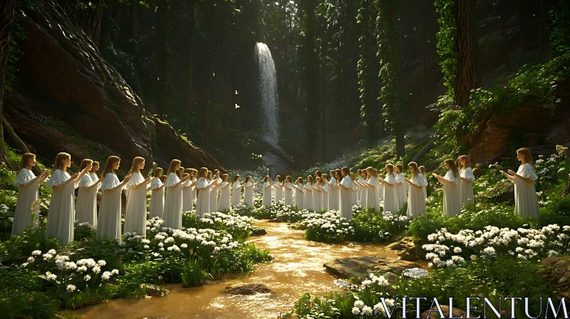 AI ART Waterfall Choir