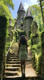 Captivating Forest Castle: A Woman's Journey to Enchantment