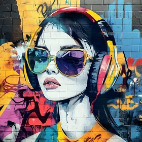 Colorful Street Art Portrait