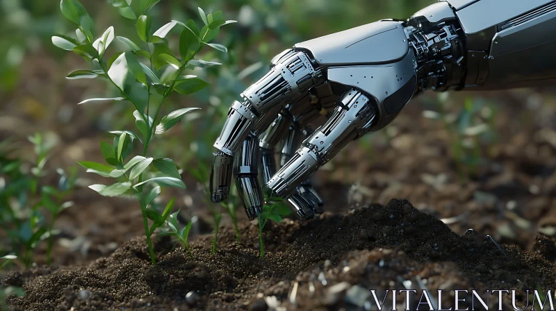 AI ART Future of Farming: Robot and Plants