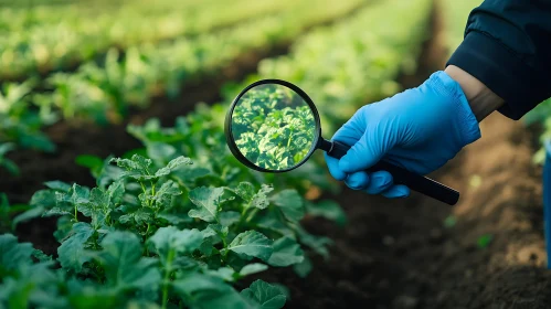 Field Inspection with Magnifying Glass