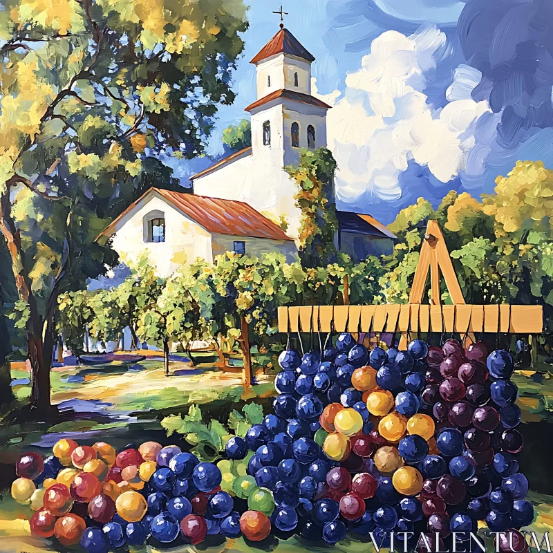 AI ART Harvest Time at the Vineyard Church