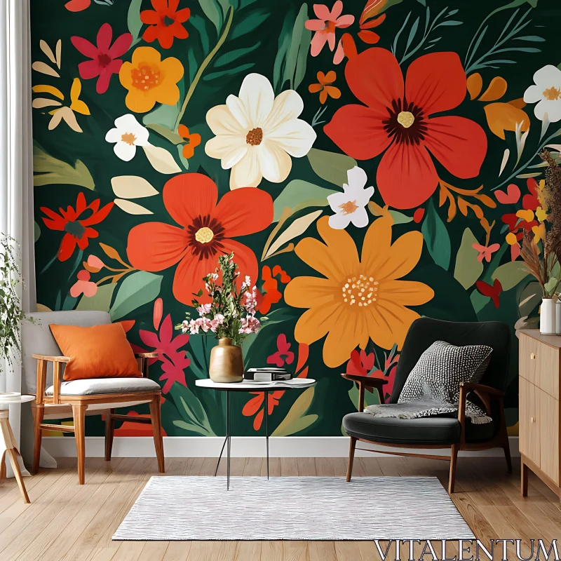 AI ART Botanical Room Decor