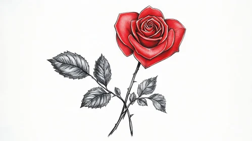 Exquisite Red Rose Artwork