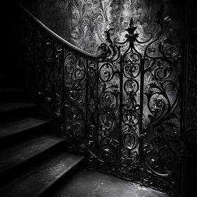 Ornate Metal Staircase Interior Design