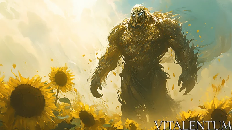 AI ART Guardian of the Sunflowers