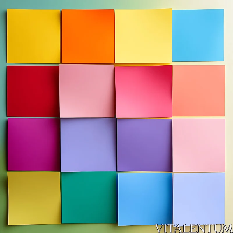 Grid of Pastel Paper Squares AI Image