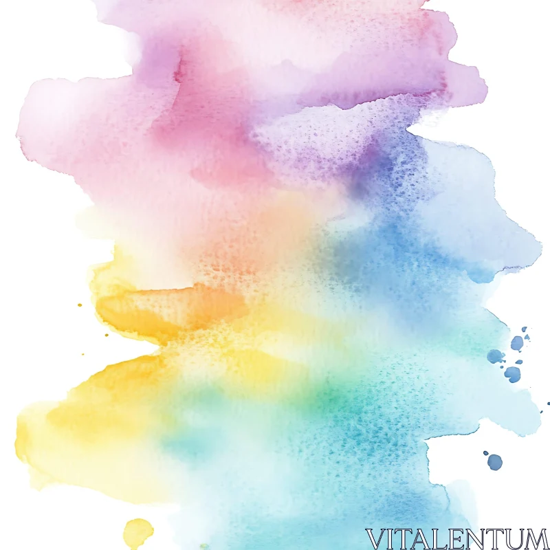 Abstract Watercolor Pastel Gradient Art AI Image