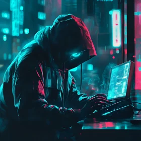 Neon Hacker Scene