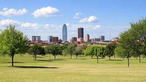 City Skyline from Park