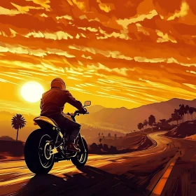 Sunset Motorcycle Adventure