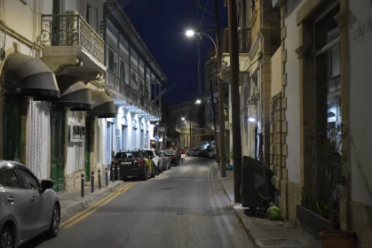 Evening Street View in Limassol