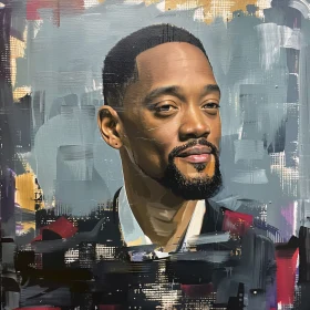 Modern Portrait of Will Smith in Muted Tones