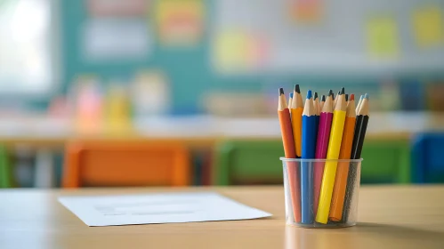 Classroom Pencils Still Life