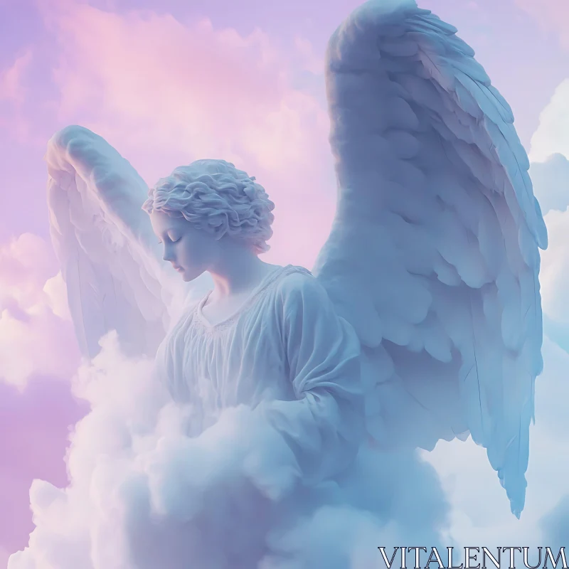 Ethereal Angel with Wings AI Image