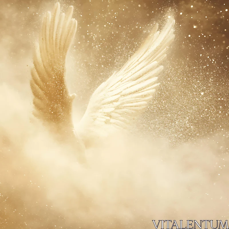 Heavenly Wings Ascending AI Image