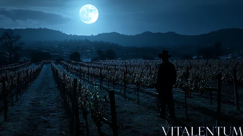 Night Watch in the Vineyard AI Image