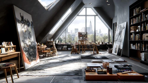 Artist's Loft with Natural Light