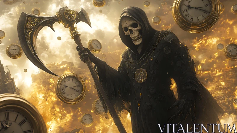 AI ART Golden Hour of the Reaper