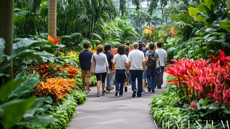 Botanical Garden Stroll: A Verdant Escape AI Image