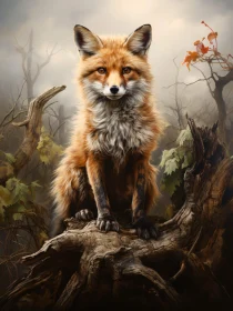 Red Fox on a Log