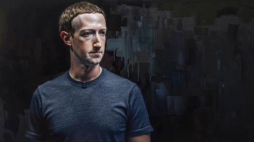 Contemplative Mark Zuckerberg Portrait