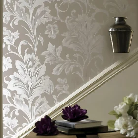 Stylish Home Decor with Floral Wallpaper